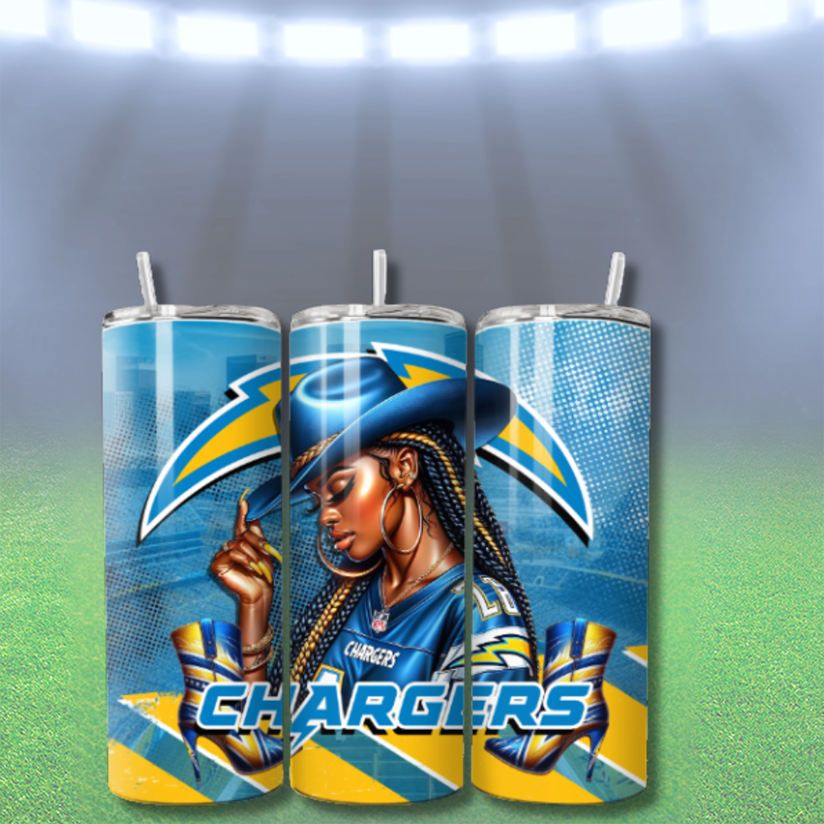 COWGIRL FOOTBALL TUMBLER WRAPS