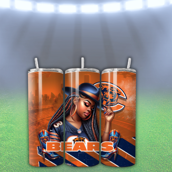 COWGIRL FOOTBALL TUMBLER WRAPS