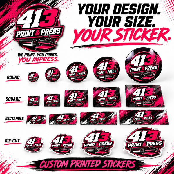 Custom Printed Stickers – Multiple Sizes & Shapes
