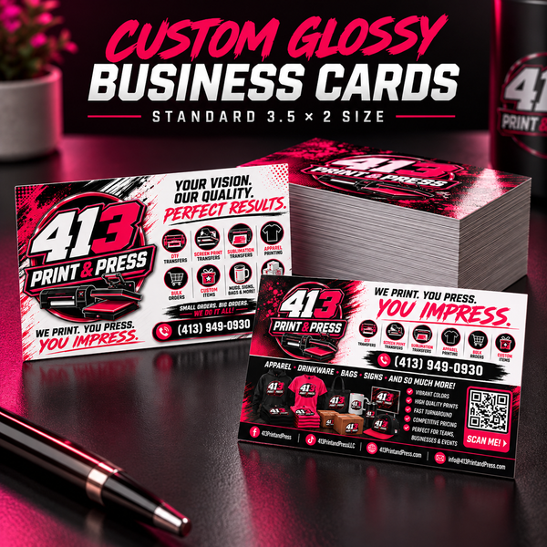 Custom Glossy Business Cards – Double-Sided