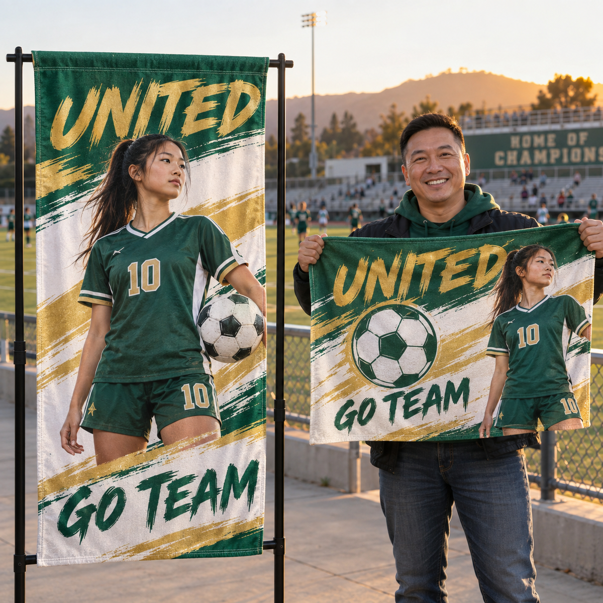 Custom Rally Towels – Personalized 16 × 24 Spirit Towels