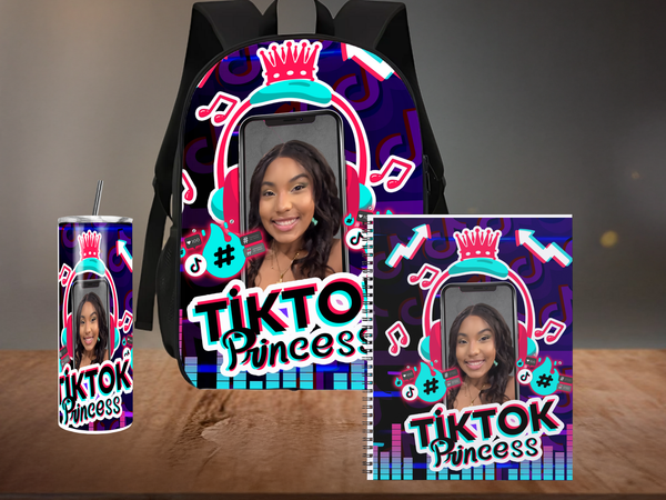 Personalized TikTok Princess Back-to-School Bundle