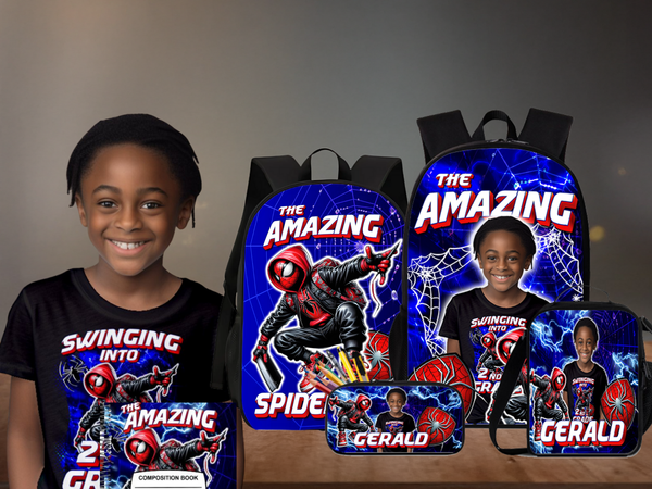 Personalized Amazing Spider School Set