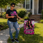 Personalized graduation garden flag featuring a graduate’s photo, name, year and school colors

