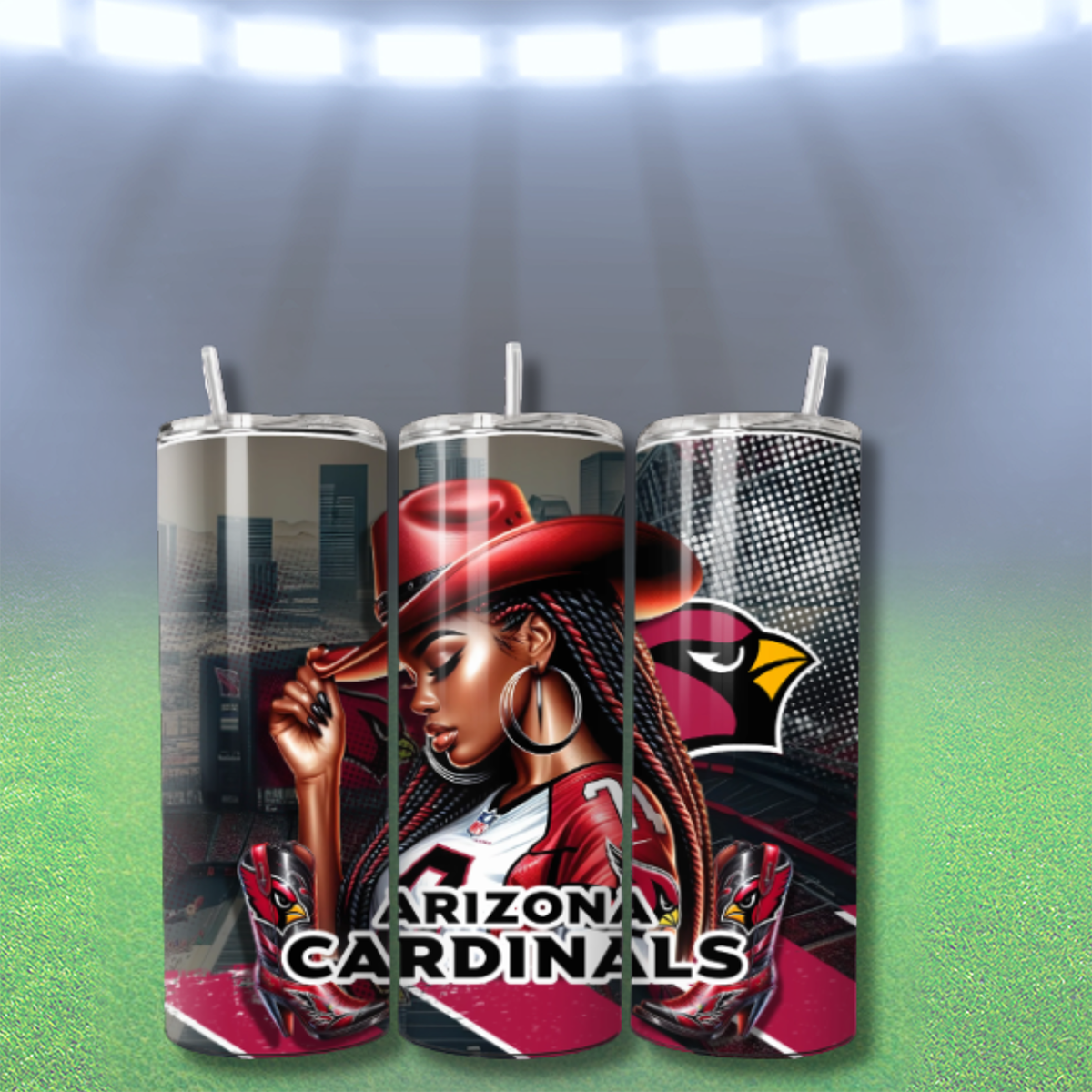 COWGIRL FOOTBALL TUMBLER WRAPS