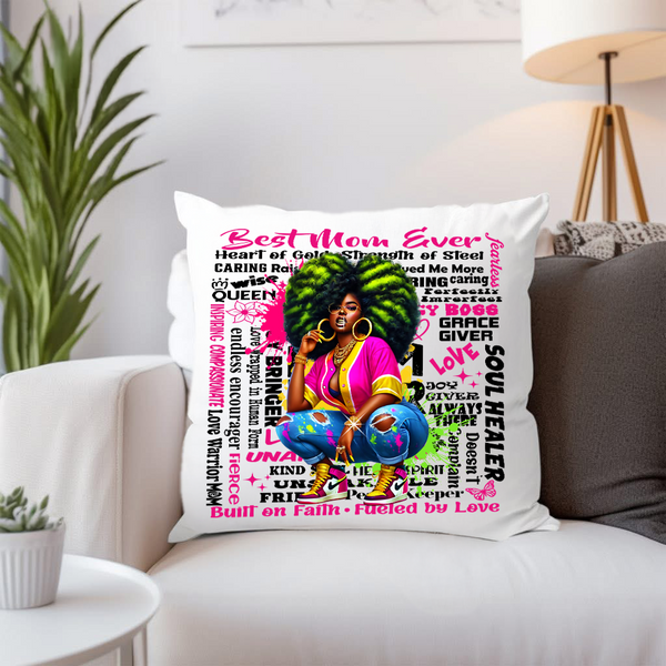 Best Mom Ever Afrocentric Throw Pillow Collection