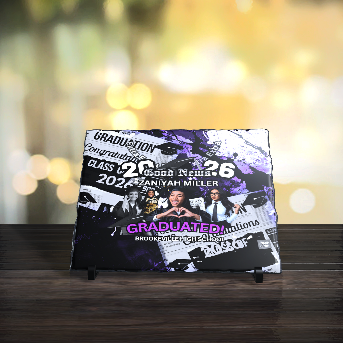 Custom Grad Photo Slate