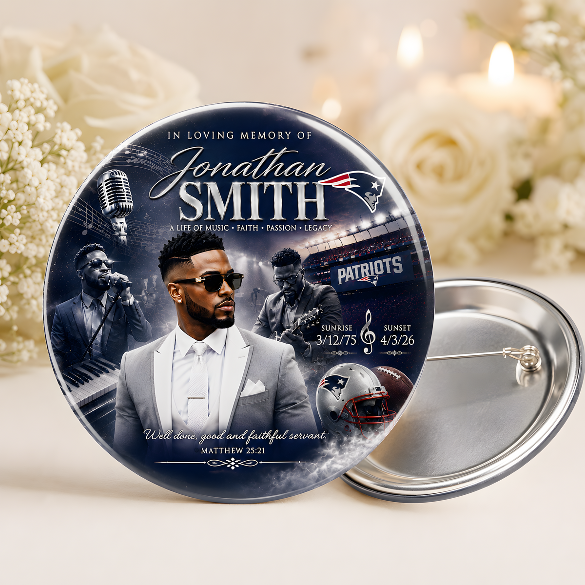 Personalized Memorial Photo Buttons – Bundle Sets