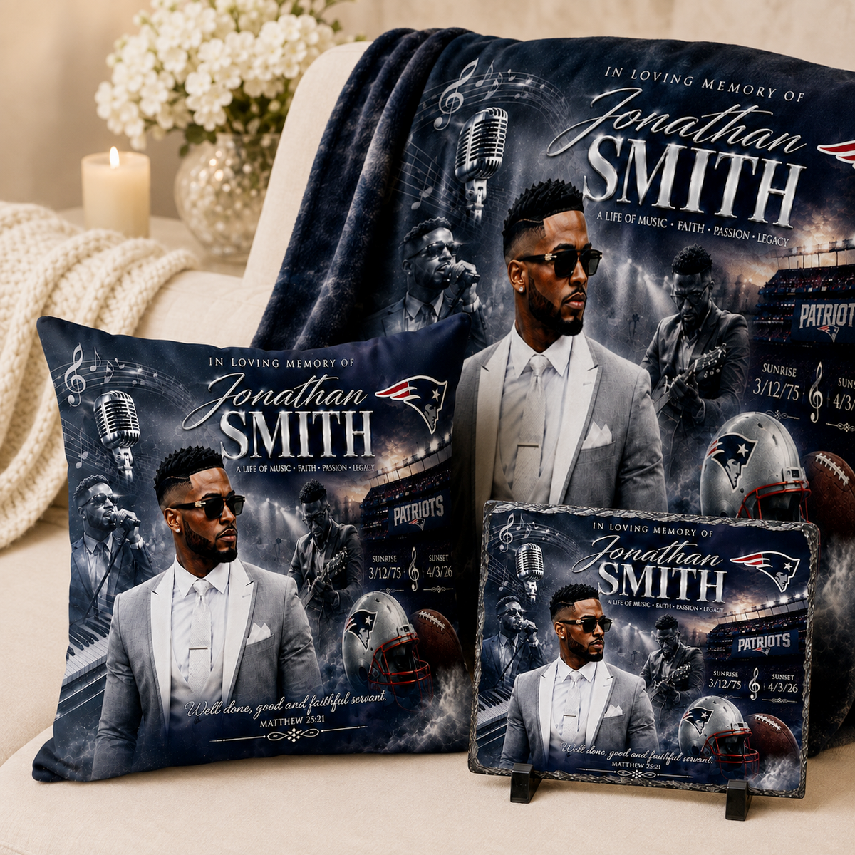 Personalized In Loving Memory Comfort Keepsake Set
