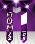 Purple & Black Stole