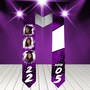 Purple & Black Stole