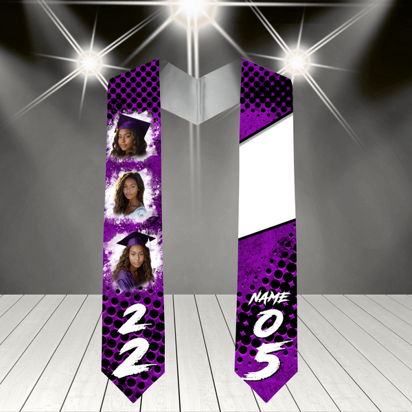 Purple & Black Stole