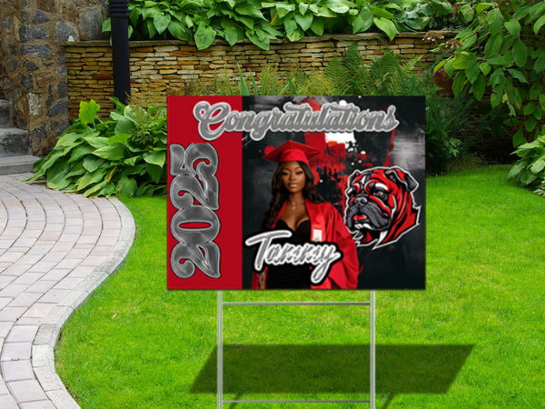 Mascot Grad Sign