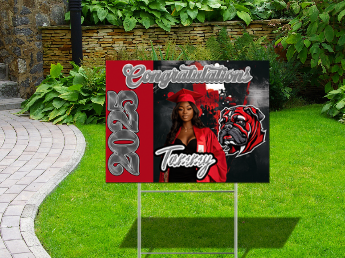 Mascot Grad Sign