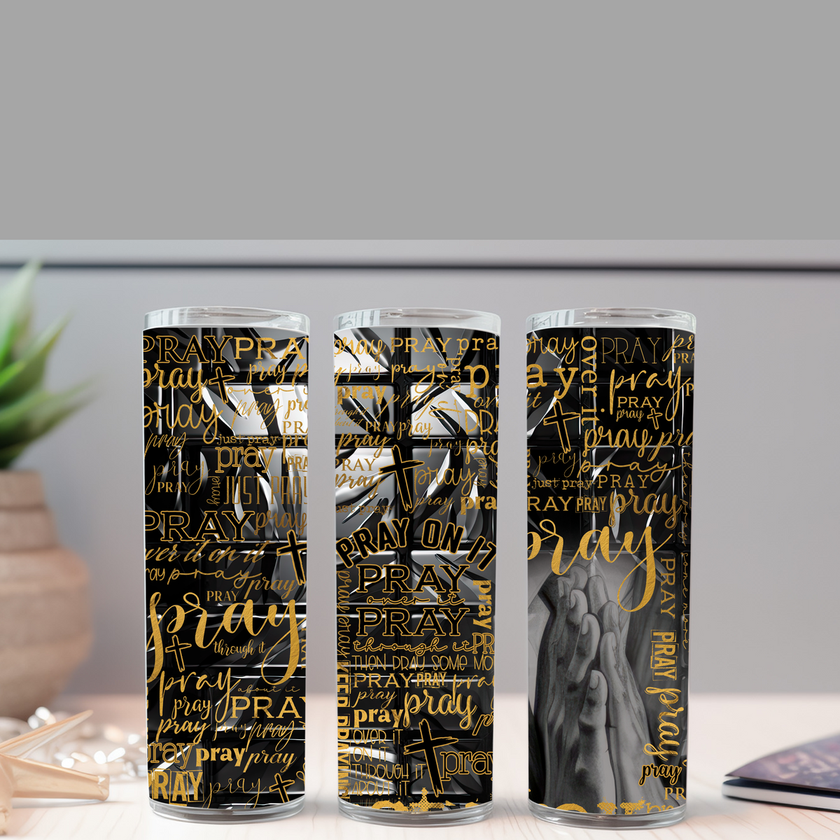 PRAY Boldly” 20oz Tumblers – Faith-Inspired Set