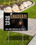 Elegant Black & Gold Graduation Yard Sign