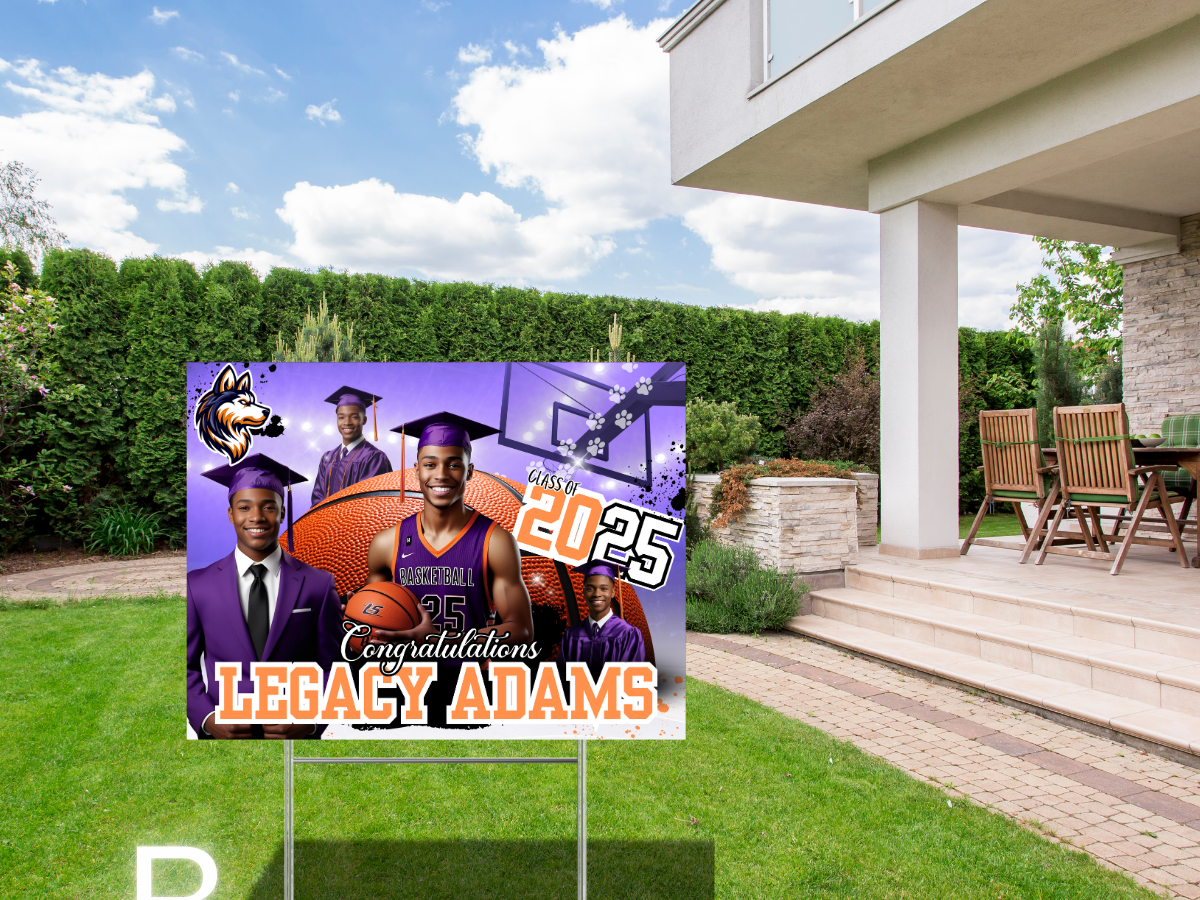 Athlete Grad Yard Sign