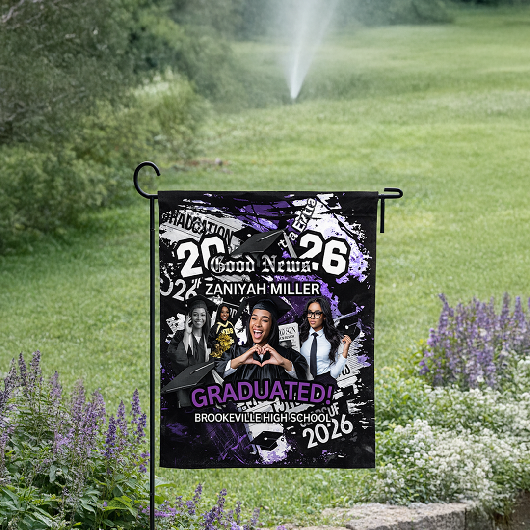 Graduation Garden Flag