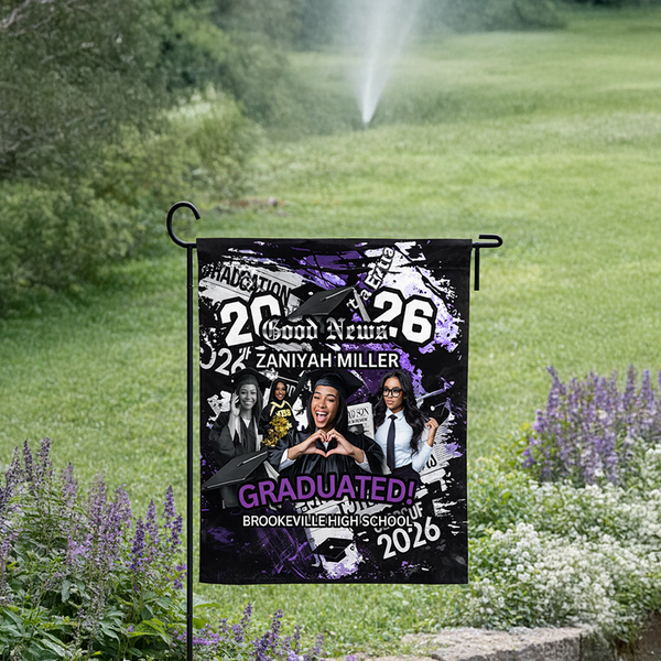 Graduation Garden Flag