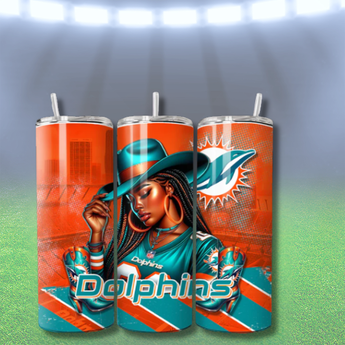 COWGIRL FOOTBALL TUMBLER WRAPS