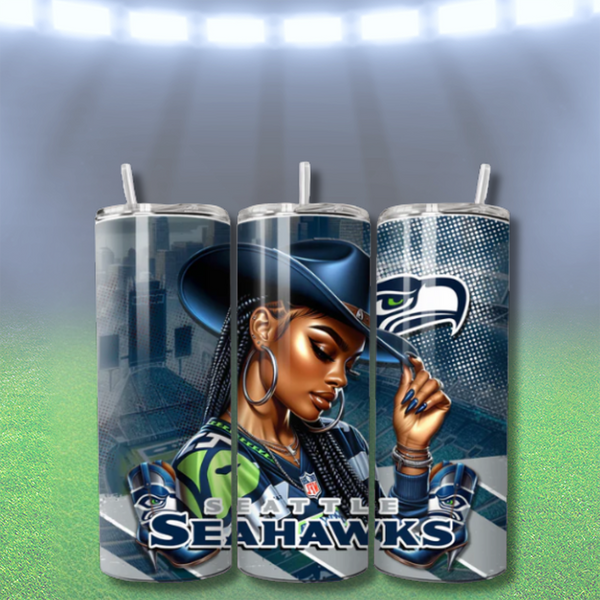 COWGIRL FOOTBALL TUMBLER WRAPS