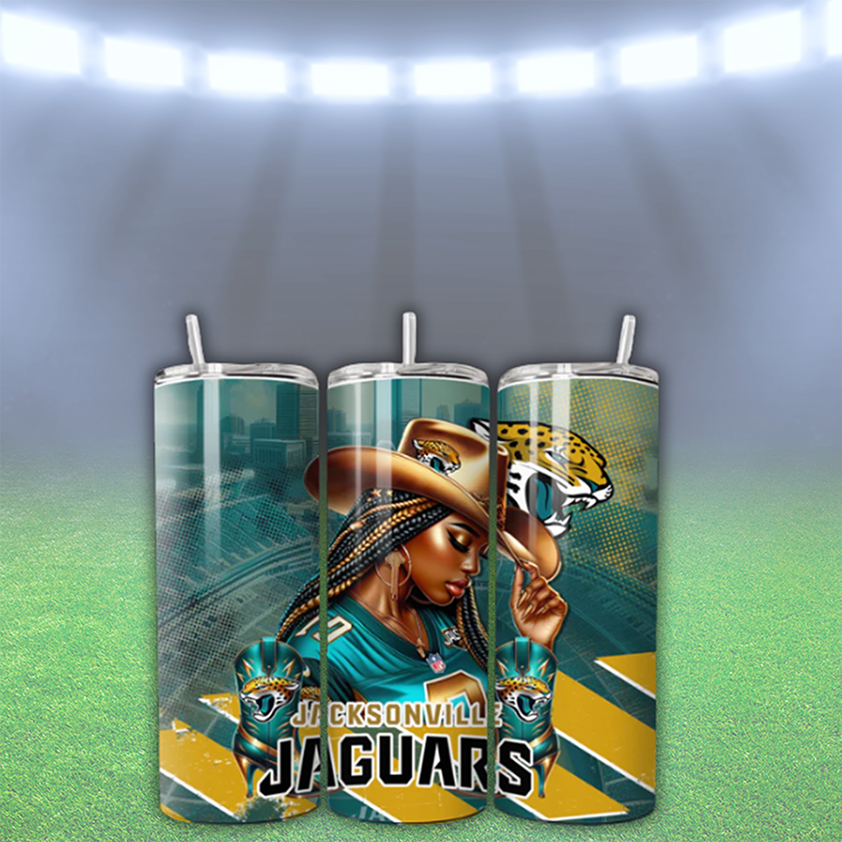 COWGIRL FOOTBALL TUMBLER WRAPS