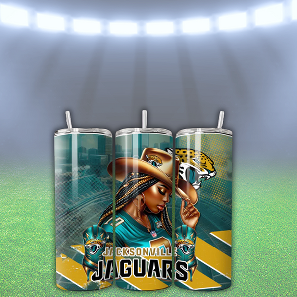 COWGIRL FOOTBALL TUMBLER WRAPS