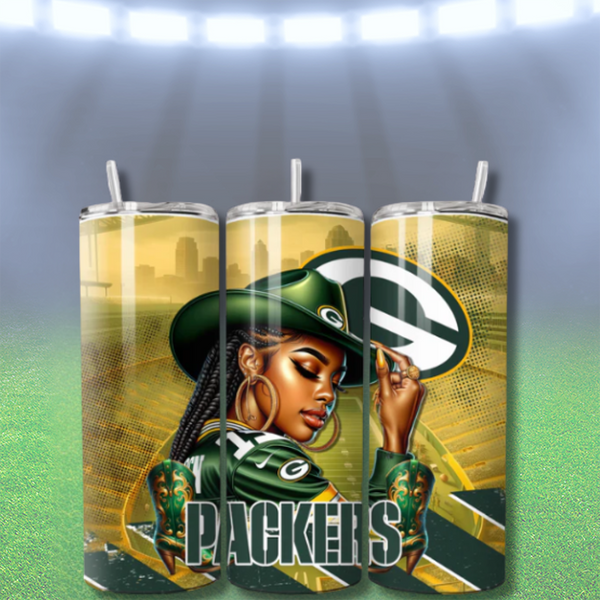COWGIRL FOOTBALL TUMBLER WRAPS