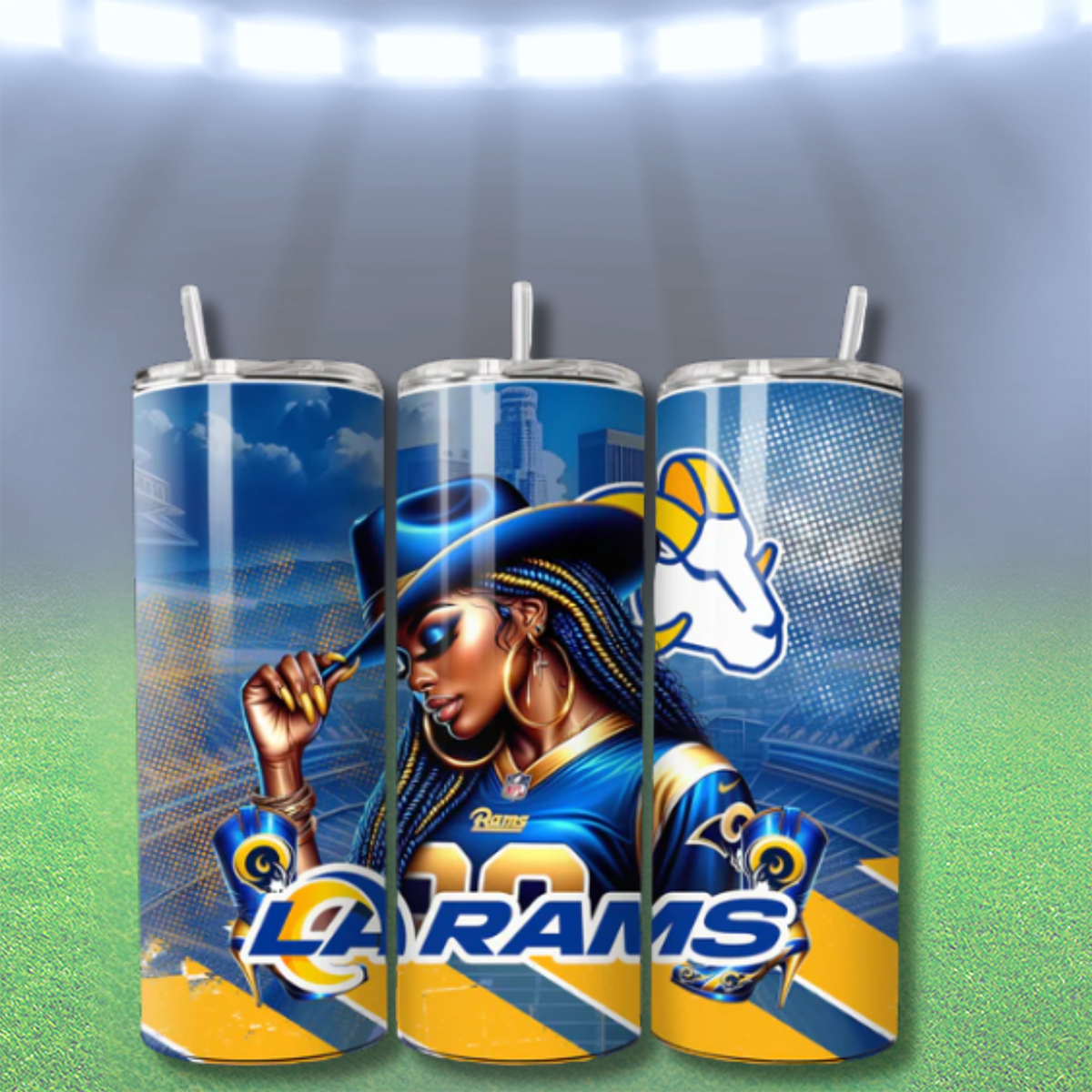COWGIRL FOOTBALL TUMBLER WRAPS