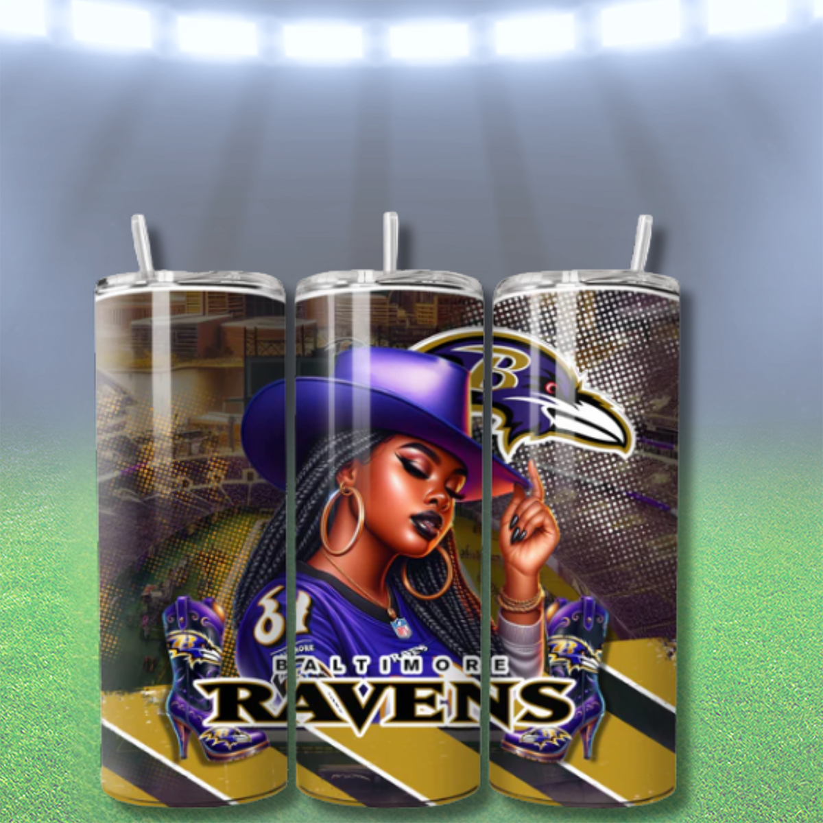 COWGIRL FOOTBALL TUMBLER WRAPS