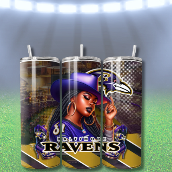 COWGIRL FOOTBALL TUMBLER WRAPS