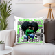  Neon Afro Pillow
