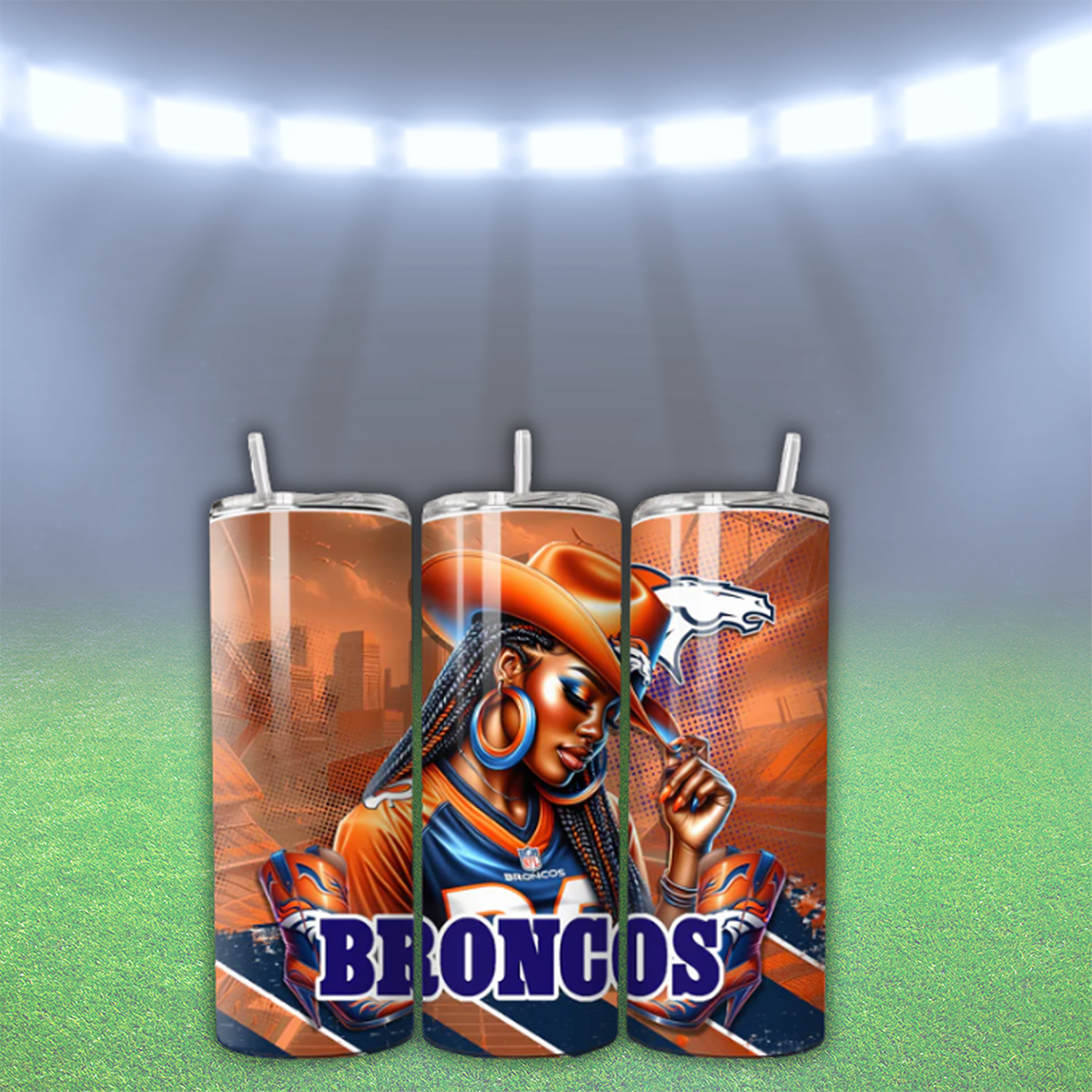 COWGIRL FOOTBALL TUMBLER WRAPS