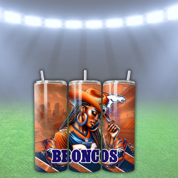 COWGIRL FOOTBALL TUMBLER WRAPS