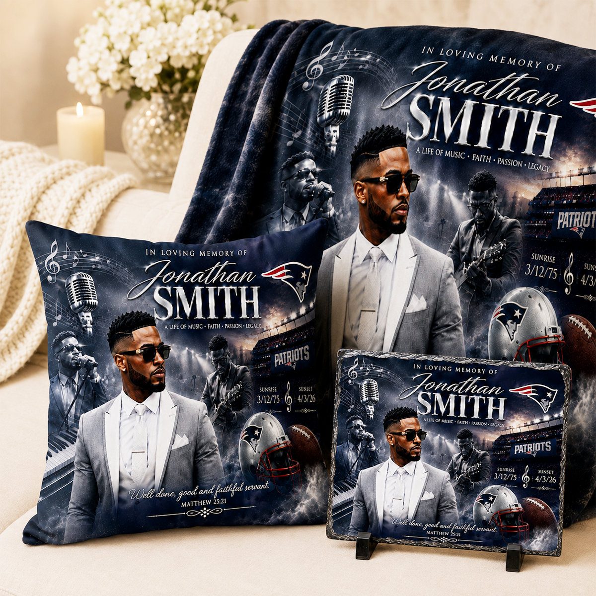 Personalized In Loving Memory Comfort Keepsake Set