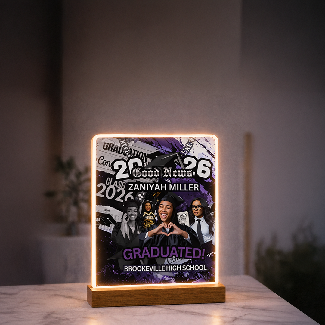 Custom Grad LED Acrylic Frame