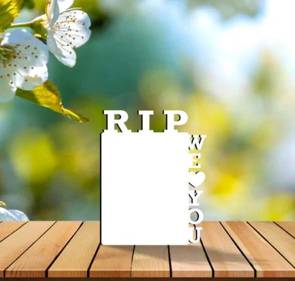 Custom R.I.P Photo Frame