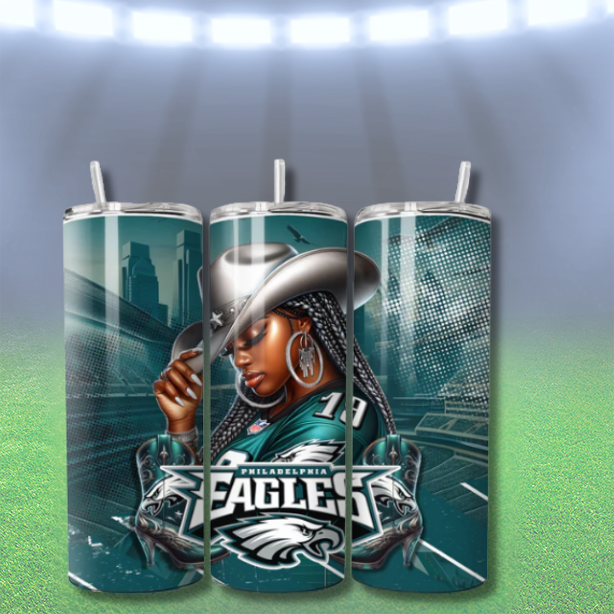 COWGIRL FOOTBALL TUMBLER WRAPS